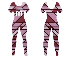 Custom women short sleeve dance bodysuit rectangle flow - Dance-bodysuits