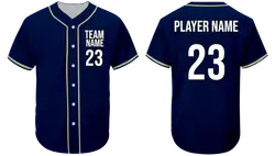 Custom indigo adult youth unisex full buttons softball jersey - Jersey