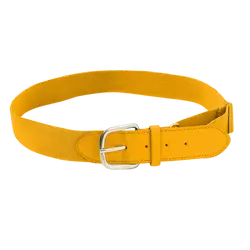 Yellow adult youth unisex softball leather belt - Softball-belts