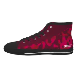 Custom high top canvas shoes black urban stealth - High-top-shoes