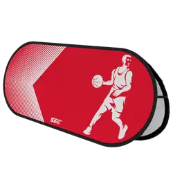 Custom popup banner basketball action red horizontal - Pop-up-banners