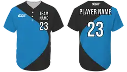 Custom curve design solids three buttons adult youth unisex softball jersey - Jersey