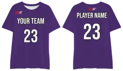 Custom purple adult youth unisex short-sleeve comfort t shirt - Jersey