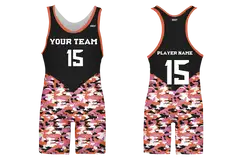 Custom adult youth unisex powerlifting suits tiger burst camo - Powerlifting-singlets