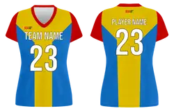 Custom sides stripes adult youth volleyball short sleeve jersey - Jersey