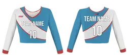 Custom unicolor youth adult unisex cheerleading long sleeve crop top jersey - Jersey