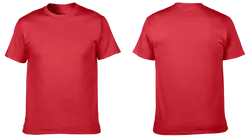 Custom cotton short sleeve shirts adult youth unisex fiery red - Cotton-shirt