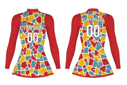 Custom figure skating long sleeve uniform stone path elegance adult youth plain skirt - Figure-skating-uniforms