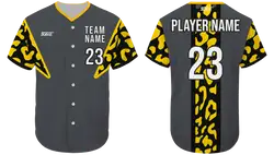 Custom cheetah strip animal adult youth unisex softball jersey - Jersey