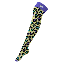 Custom cheerleading socks adult youth unisex cheetah dash - Socks