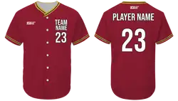 Custom full buttons  adult youth unisex softball jersey - Jersey