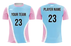 Custom sky blue solids adult youth volleyball unisex jersey - Jersey