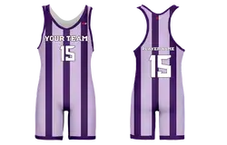 Custom purple pulse stripes adult youth unisex powerlifting singlets - Powerlifting-singlets
