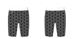 Custom cycling shorts adult youth unisex abstract waves - Short