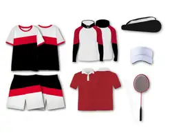 Custom badminton shirt adult youth unisex tri tone classic - Jersey