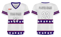 Custom bottom strip stars adult youth soccer jersey - Jersey