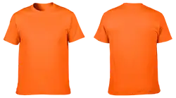 Custom cotton short sleeve shirts adult youth unisex sunset orange - Cotton-shirt