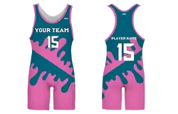 Custom  pinkish abstract adult youth unisex powerlifting singlets - Powerlifting-singlets