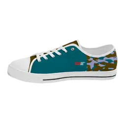 Custom low top canvas shoes white active - Low-top-shoes