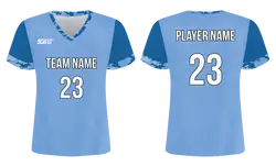 Custom blue camo adult youth soccer jersey - Jersey