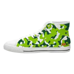 Custom high top canvas shoes white tactical edge - High-top-shoes
