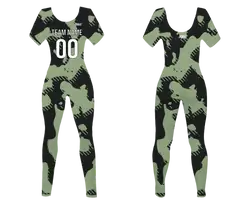 Custom women short sleeve dance bodysuit stealth motion - Dance-bodysuits