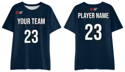 Custom navy blue adult youth unisex comfort short-sleeve t shirt - Jersey