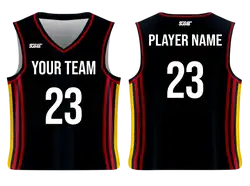 Custom athletic black adult youth unisex basketball jersey - Jersey