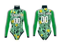 Custom cheerleading bodysuit adult youth garden stripe - Cheerleading-bodysuits