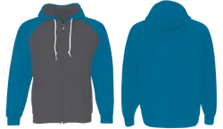 Custom color block adult youth unisex full-zip hoodie - Hoodie