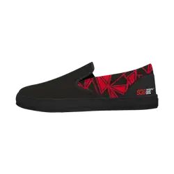 Custom slip on shoes black facet - Slip-on-shoes