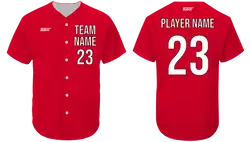 Custom tangerine adult youth unisex full buttons softball jersey - Jersey