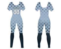 Custom women short sleeve dance bodysuit twinkling star - Dance-bodysuits