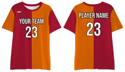 Custom badminton shirt adult youth unisex red heat - Jersey