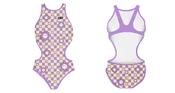 Custom youth open cut bathing suit flowery - Swimming-bathing-suits