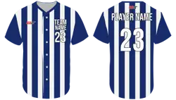 Custom thick horizontal stripes adult youth unisex baseball jersey - Jersey