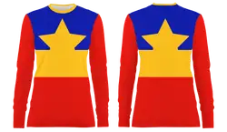 Custom front & back star adult youth unisex long sleeve shirt - Shirt-long-sleeve