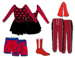 Custom women long sleeve dance uniform primal chic - Dance-jerseys