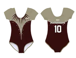 Custom short sleeve  gymnastic uniform adult youth elegant burst - Gymnastics-uniforms