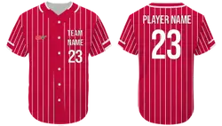 Custom stripes design adult youth unisex baseball jersey - Jersey