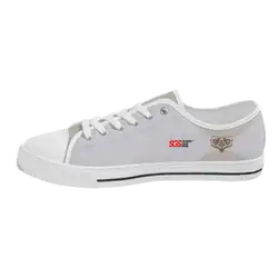 Custom low top canvas shoes white journey - Low-top-shoes