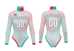 Custom cheerleading bodysuit adult youth twisted trails - Cheerleading-bodysuits