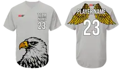 Custom hawk animal adult youth unisex baseball jersey - Jersey