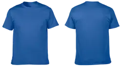 Custom cotton short sleeve shirts adult youth unisex royal blue - Cotton-shirt