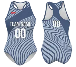 Custom water women speed suit curved stripes - Women-water-speed-suits