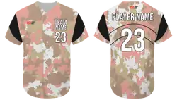 Custom double-curve camo adult youth unisex baseball jersey - Jersey