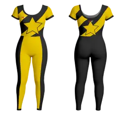 Custom women short  sleeve unitards dance uniform stellar glow - Dance-bodysuits