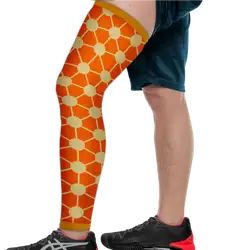 Custom yellow pattern adult youth unisex full leg sleeve - Leg-sleeve