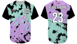 Custom brush stroke abstract adult youth unisex baseball jersey - Jersey
