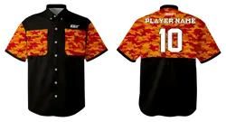 Custom fishing shirt adult youth unisex orange ember - Jersey